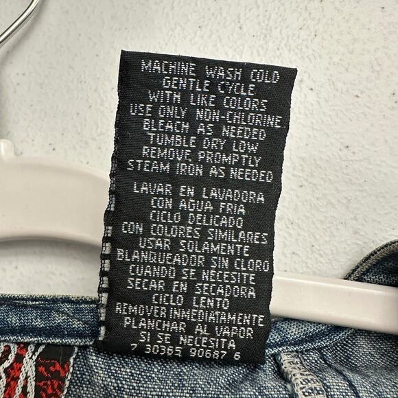 Ozark Mountain Womens Y2K Denim Vest Size M Embroidered Western Southwest - Picture 4 of 7